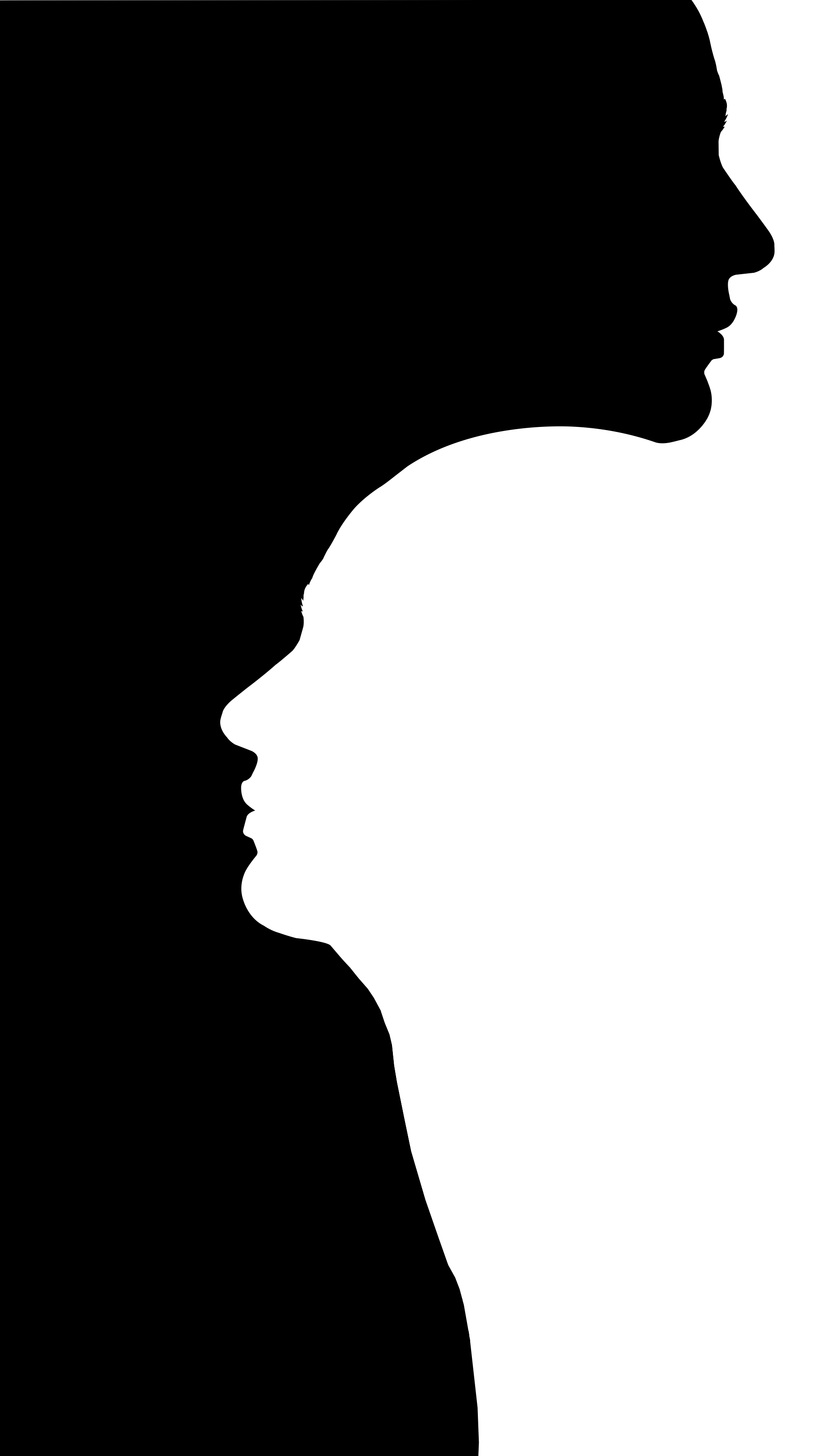 Woman face shape for section background